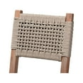 thumbnail image 5 of Baxton Studio Heyna Mid-Century Transitional Grey Woven Rope Mahogany Counter Stool, 5 of 7