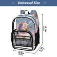 thumbnail image 4 of PVC Transparent Backpacks Clear Backpack for Travel and Outings Hedgehog Playing The Violin, 4 of 7