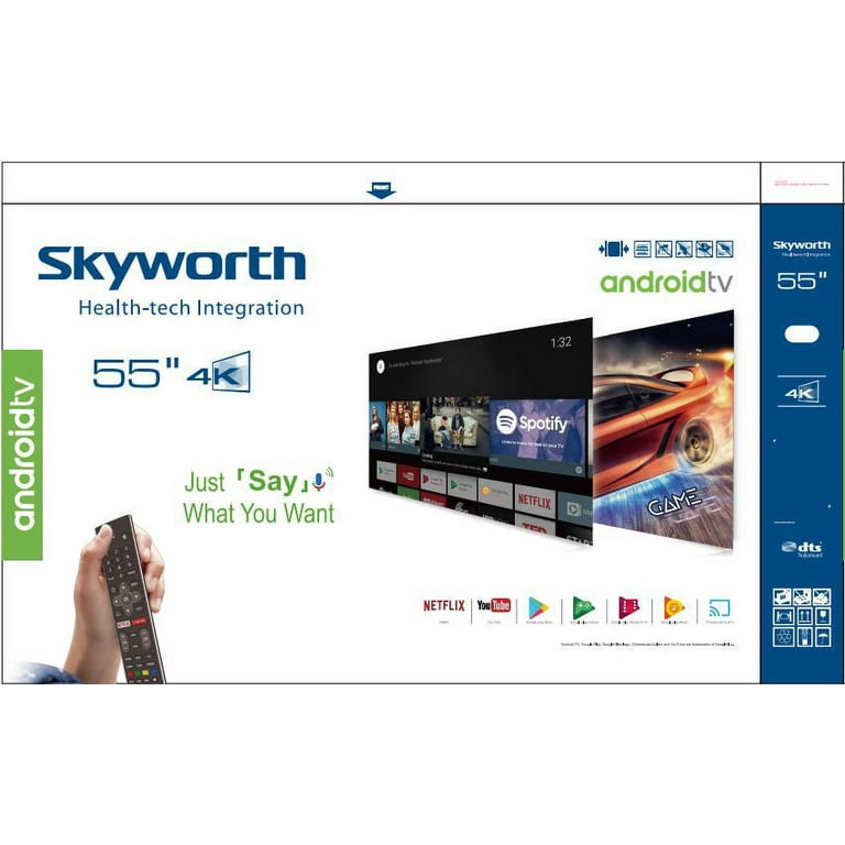 Skyworth 55-in 55UC6200 4K UHD LED Smart TV w/ Wi-Fi, Google Assistant &  HDMI Input