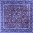 thumbnail image 1 of Ahgly Company Indoor Square Persian Blue Traditional Area Rugs, 7' Square, 1 of 4