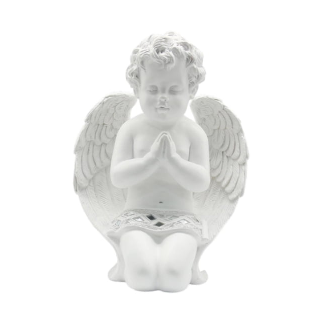 Estantes para estatuas de querubines arrodillados en oración que muestran esculturas conmemorativas Escultura de querubín para interiores y exteriores