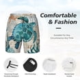 thumbnail image 5 of Daiia Watercolor Sea Turtle Mens Swim Trunks Swim Shorts Quick Dry Swim Shorts with Mesh Lining Pockets-XX-Large, 5 of 9