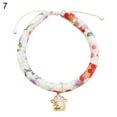 thumbnail image 2 of Flmtop Chien de Compagnie Chat Chiot Réglable Fleur Impression Cloche Collier Doux Sangle de Cou 7, 2 of 9