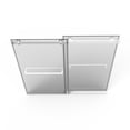 thumbnail image 4 of BARONAGE 50-60 " W x 70" H Frameless Double Sliding Soft-Close Shower Door, Noiseless Shatterproof Shower Door, 5/16"(8mm) Laminated Glass Premium Tempered Glass Shower (Brushed Nickel Towel Bars), 4 of 17