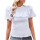 thumbnail image 1 of Elegante blusa informal de manga corta con cuello redondo para primavera y verano para mujer OAVQHLG3B Store lin121212, 1 of 5