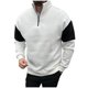 thumbnail image 2 of Ceisia Men's Casual Striped Half Button Round Neck Pullover with Pocket Daily Fashion Top Gift, 2 of 5