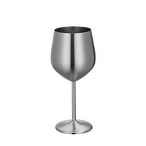 TERGAYEE Stainless Steel Wine Glass,Stainless Steel Wine Goblets,Shatterproof Metal wine Goblets for Outdoor,Picnic,Party,Gift Box,Wedding Goblets Glass