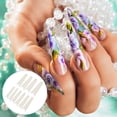 thumbnail image 2 of Miangastore French Tip False Nails White Abs 500Pcs 1.6X0.4X0.04In Stiletto Shape, 2 of 9