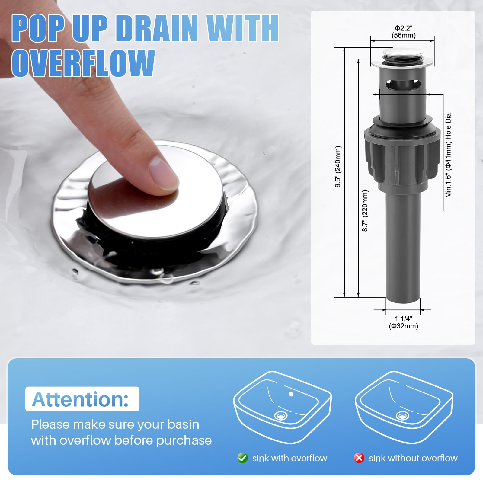 Wowow 4 inch Centerset 2-Handle Bathroom Faucet for Bathroom Sink with Pop Up Drain