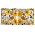thumbnail image 7 of Yayeee Kitchen Curtains Tier Set of 2 Light Filtering 57"x36" Over Sink Window Panels, Yellow Flowers, 7 of 7