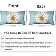 thumbnail image 4 of Blue Spring Daisy Lumbar Pillow Covers 12x20 Set of 2 Cute Floral Summer Outdoor Decorative Throw Pillows Farmhouse Flower Pillowcases Linen Rectangle Cushion Case Decor for Home Sofa Couch Bed, 4 of 6