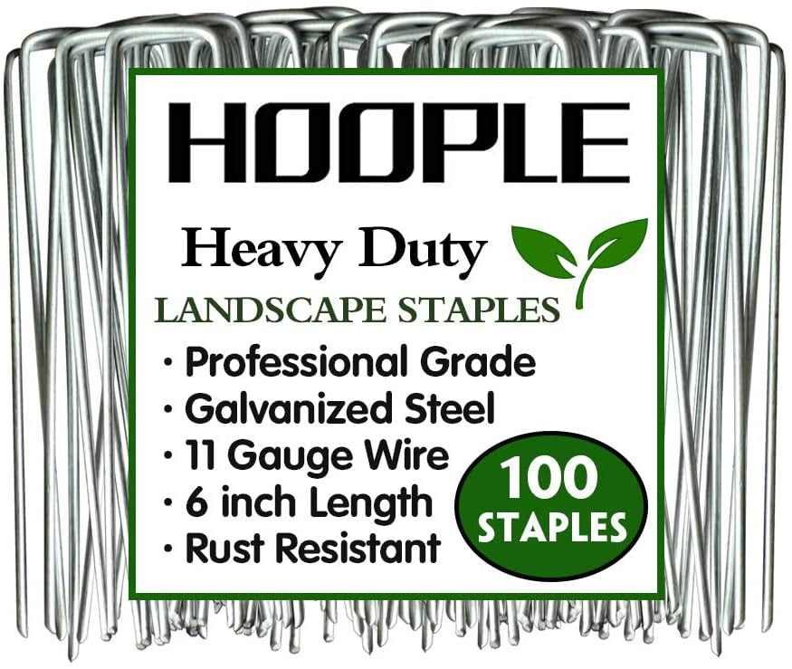 6 Inch Garden Landscape Staples Rust Free Stakes 11 Gauge Steel 10-15-20-Pack 