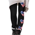 thumbnail image 3 of GaThRRgYP Womens Pants Clearance under $10 summer fall,Womens Fashion Independence Day Print Leggings with Yoga Sport Elastic Pants Black S, 3 of 5