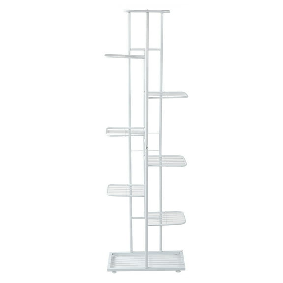 Masteelf Indoor Plant Wrought Iron Flower Pot Hanger Versatile Plant Stand 141x43cm White