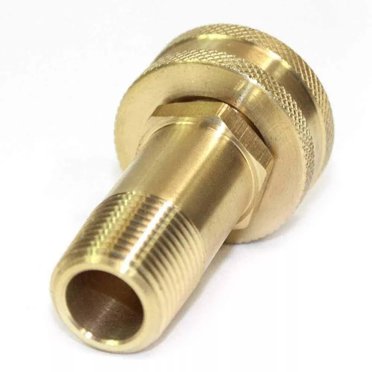 Interstate Pneumatics FGF111 Hose Fitting - 3/4" GHT Male X 3/4" Female NPT, Solid Brass
