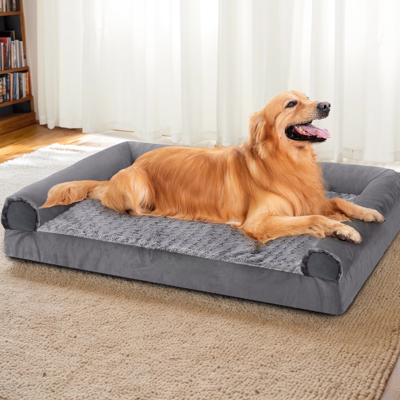 PayUSD Dog Beds for Extra Large Dogs Waterproof Orthopedic Pet Sofa with Removable Washable Cover