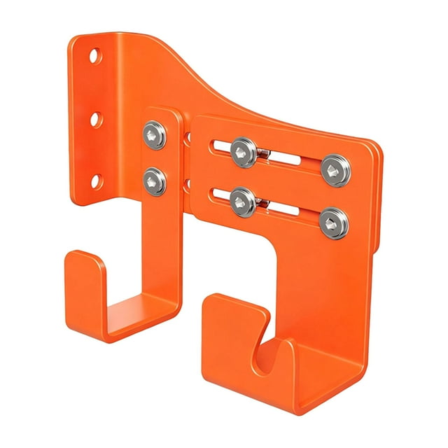 S SERENABLE Porte-Scie à Chaîne Robuste Réglable Support de Scie à Chaîne Organisation d'Outils Montage Mural Orange