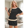 thumbnail image 2 of Conjunto de dos piezas para mujer Opemiby negro manga corta XL, 2 of 6