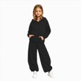 thumbnail image 4 of UAYOTSE Toddler Girls Trendy Winter Pullover Hoodie + Sweatpants 2Pcs Set Cozy Jogger Outfit Size 3-4 Years, 4 of 4