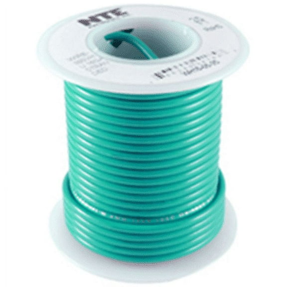 NTE Electronics WT18-05-25 WIRE TEFLON 18 GAUGE GREEN 25'
