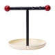 thumbnail image 3 of Organizador de joyas, soporte para joyería, organizador colgante, bandeja de entrada para joyería, plato, llavero para anillos, pulseras, dormitorio Bandeja Blanca Varilla Negra, 3 of 9