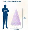 thumbnail image 3 of 4.5ft Rose Gold Prelit Christmas Tree with 150 Warm White LED Lights, Snow Flocked Artificial Xmas Tree with Metal Stand for Home Office Party Holiday Decor, 3 of 9