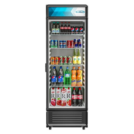 KoolMore 24 in. One-Door Merchandiser Refrigerator - 12 Cu Ft. has cosmetic scratches and minor damage 