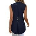 thumbnail image 6 of Njoeus Workout Tops for Women Camisole Tops for Women Linen Shirts for Women, Women's Plain V-Neck T-Shirt Sleeveless Cotton Top Trendy Blouse for Work Casual Business Casual Tops for Women On Clearan, 6 of 9