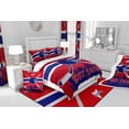 thumbnail image 6 of YST Ice Hockey Bedding Full,Boys Ice Hockey 100% Natural Cotton Duvet Cover Hockey Lovers Comforter Cover Sports Ball Game Bed Sets with 2 Pillowcases Bedroom Decor(Montreal),Red Blue White, 6 of 6