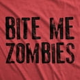 thumbnail image 2 of Mens Bite Me Zombies T Shirt Funny Undead Halloween Party Costume Novelty Graphic Tee Graphic Tees, 2 of 9