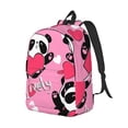 thumbnail image 2 of Daiia Panda Heart Valentine Pink Vintage Canvas Backpack for Men and Women ,Hiking Backpack,Travel Laptop Bag for School,Large Capacity Backpack, 2 of 8