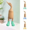 thumbnail image 5 of Twinkseal Wooden Duck Ornament Wooden Duck Rain Boots Ornament Eco-friendly Creative Eye-catching Home Decor Wood Duck Sculpture, 5 of 8