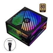 Apevia ATX-PM850W PCIe 5.0 ATX 3.0 Ready Premier 850W 80+ Gold Certified, Active PFC ATX Semi-Modular Gaming Power Supply, 366 RGB Light Modes