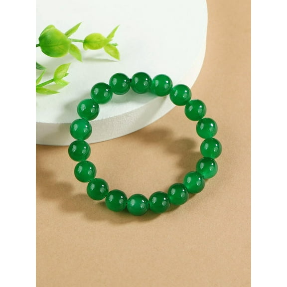 QQTDFG 1pc Green Beaded Bracelet for Women Crafted Jewelry Stackable Bracelets-default