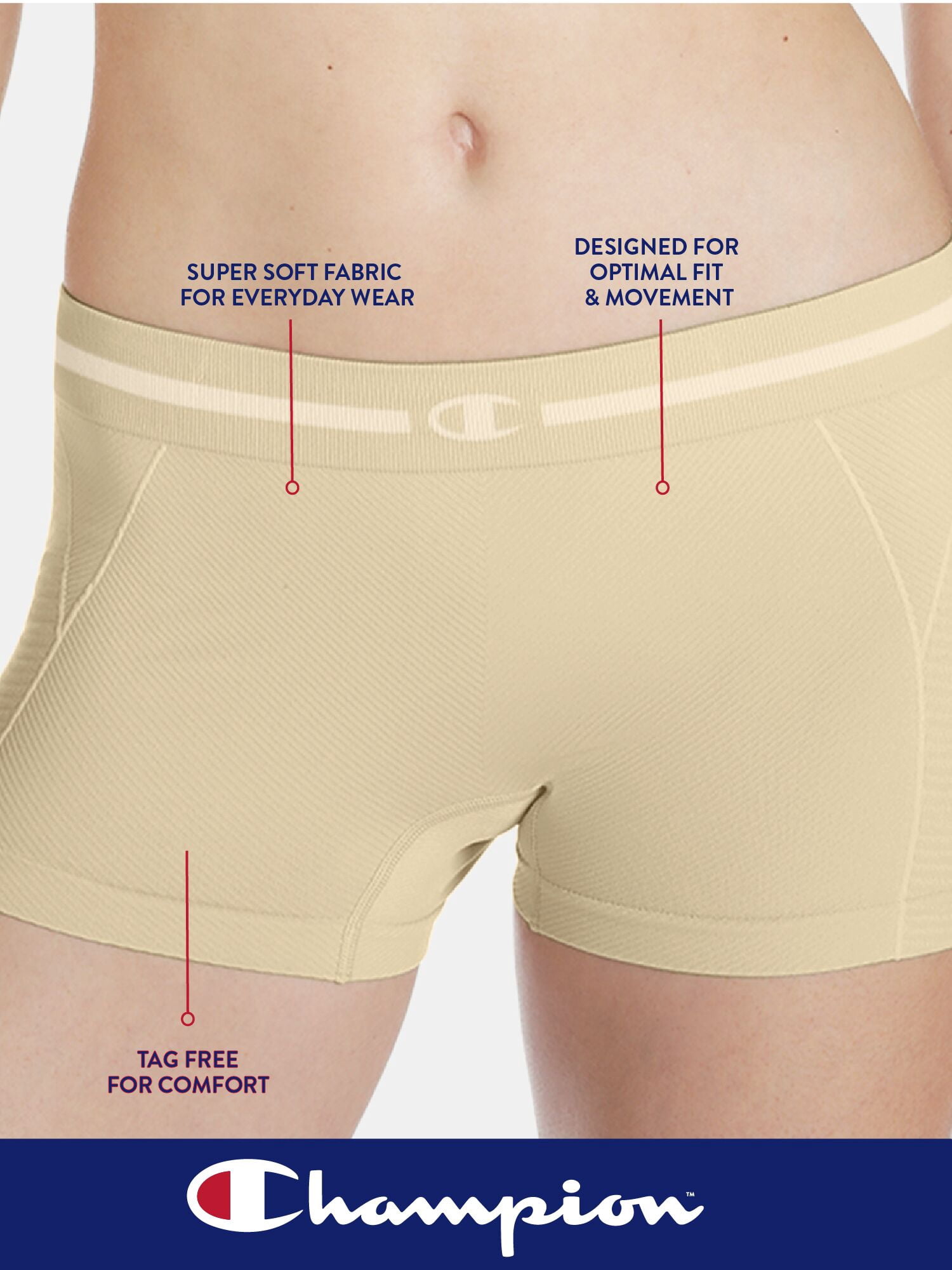 Champion Women's Boyshort Underwear, 3 pack, Sizes S - XXL