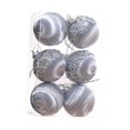 thumbnail image 1 of 6x Adornos de bolas navideñas Adornos navideños Bolas irrompibles Decorativas Plata 6cm, 1 of 9