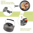thumbnail image 2 of 10pcs Camping Cookware Mess Kit, Non-Stick Lightweight Pots Pan Set with Stainless Steel Cups Plates Forks Knives Spoons for Camping, Backpacking, Out, 2 of 5