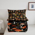 thumbnail image 5 of Homewish Botanical Mushrooms Twin Comforter Sets,Vintage Botanical Fungi Bedding Set,Red Yellow,Black Reversible,2-Piece,1 Comforter and 1 Pillowcase, 5 of 7