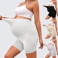 thumbnail image 3 of YUEHUA Women's Maternity Thin Ice Silk Shorts Lounge Sleep Pajama Workout Comfy Stretchy Pregnancy Shorts, 3 of 8