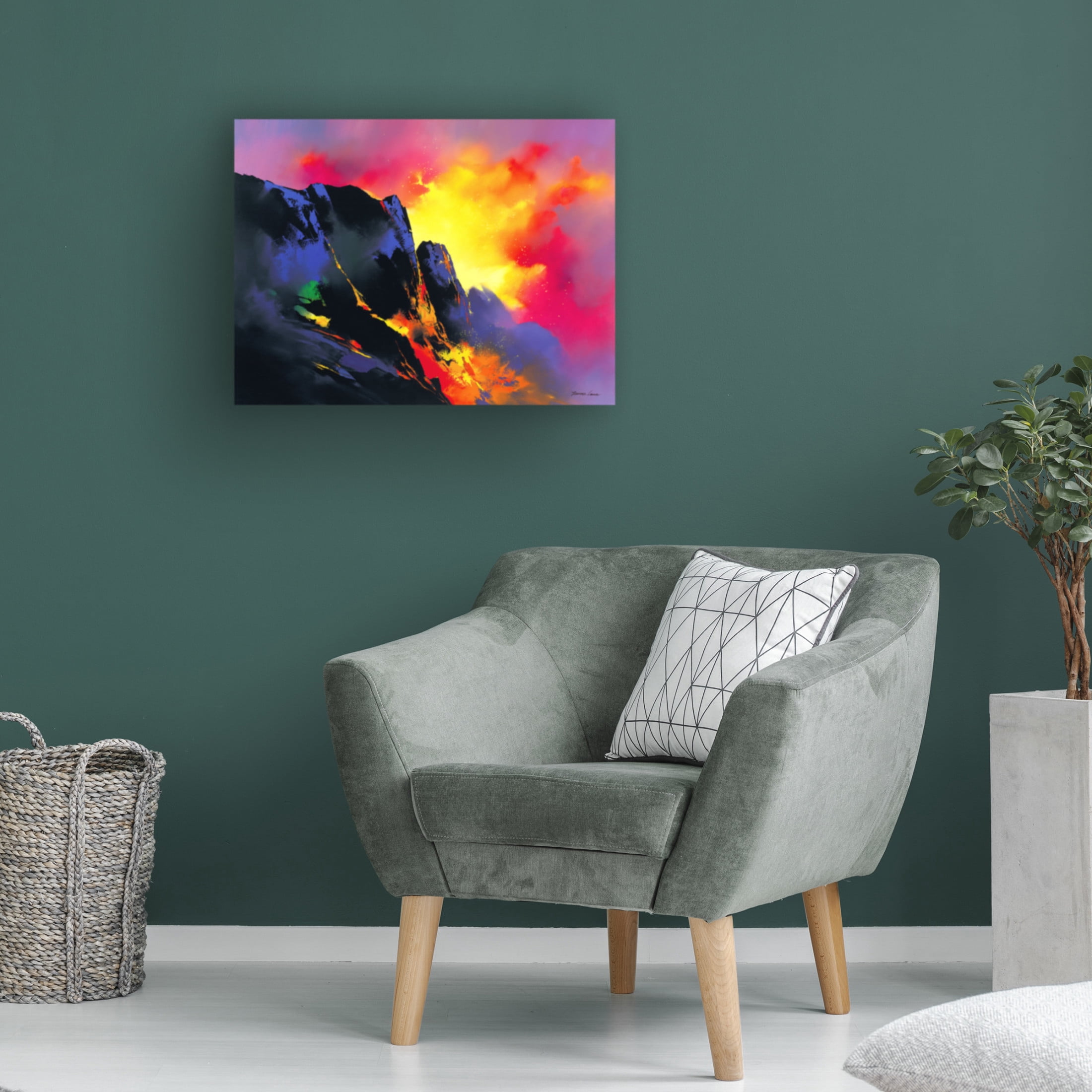Canvas Wall Art - Thomas Leung 'Lavas Descent' Wall Art for Living Room, Bedroom, or Office Décor by Trademark Fine Art - 19 x 14 Inches