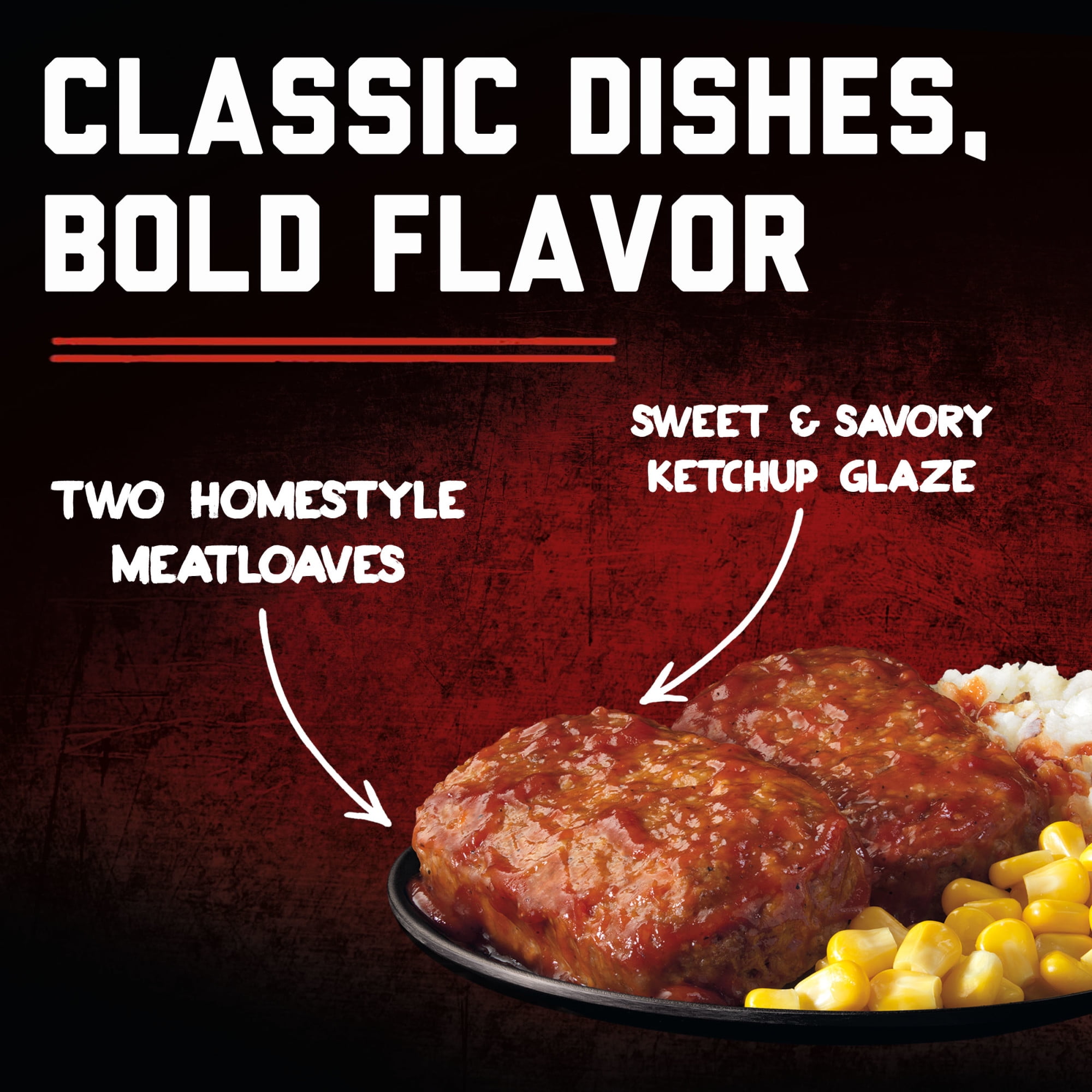 Banquet MEGA Meats Meatloaf, 28g Protein, Frozen Meal, 16.2 oz.