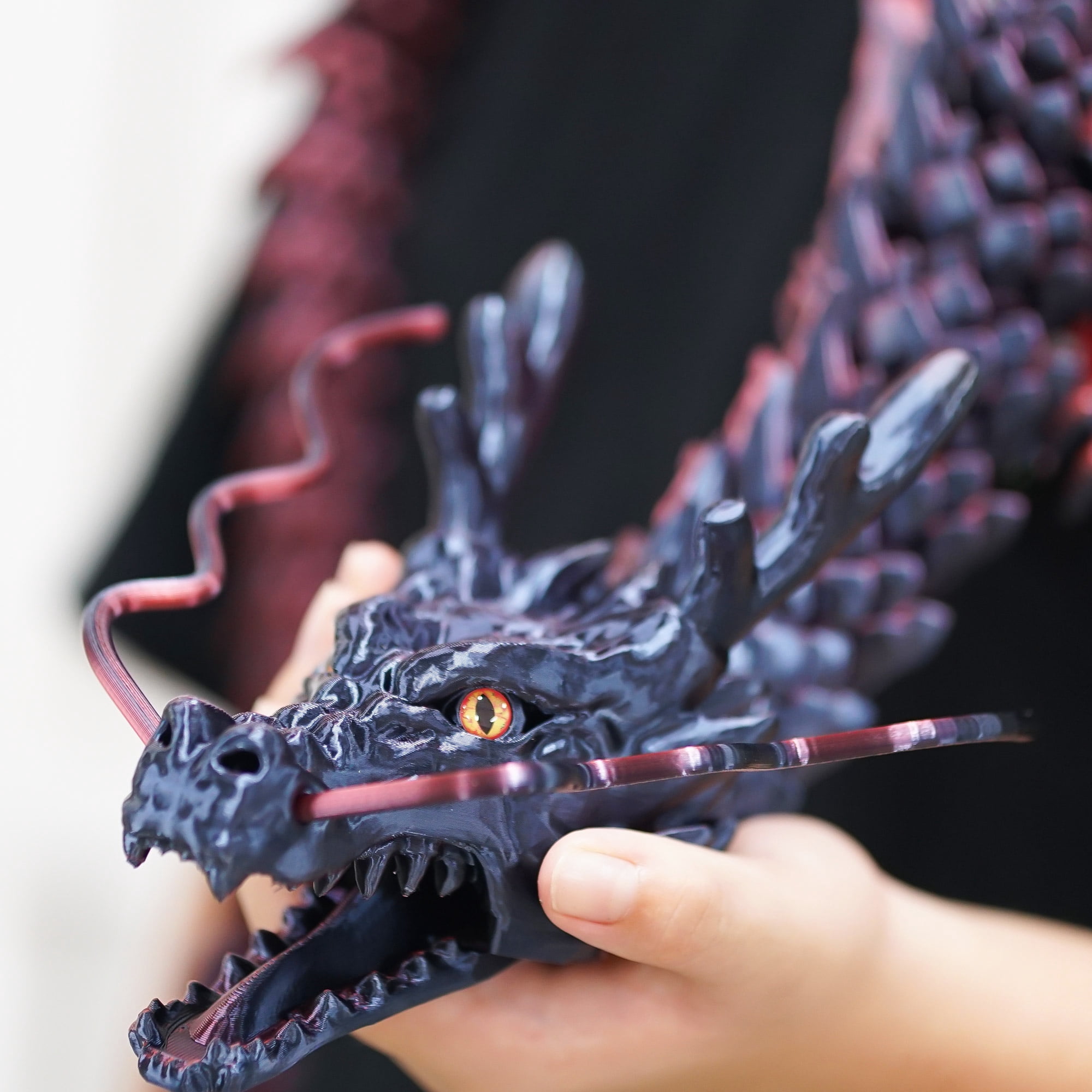 47.5inch Super Large 3D Printed Dragon,Flexible Joint Animal Figurines, Cool Stuff Fun Gift,Home Office Decor,Fidget Toy for Adults Teens Boy Gifts Easter Basket Stuffers (colorfulA)