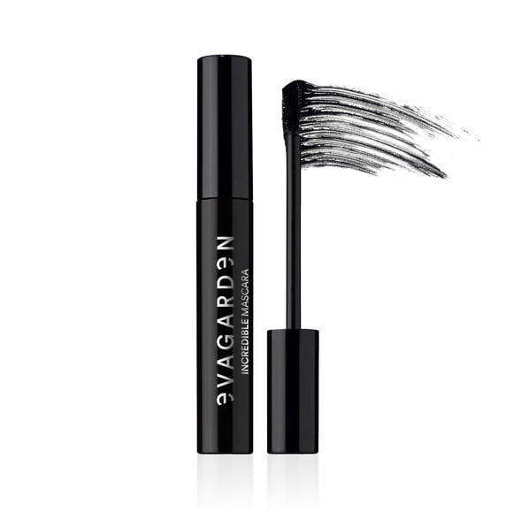 Máscara de pestañas Incredible de Evagarden para mujeres - Máscara de pestañas de 0,3 oz