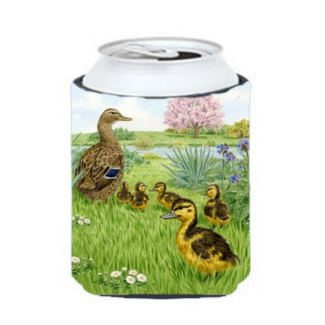 Carolines Treasures ASAD0693CC Mallard & Ducklings by Sarah Adams Can or Bottle Hugger
