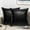 Black, variant on MUKA 2 Pcs Faux Leather Throw Pillow Covers 18 X 18 Inches, Solid Dyed Crocodile PU Leather Sofa Backrest Throw Pillow Cover-Gold