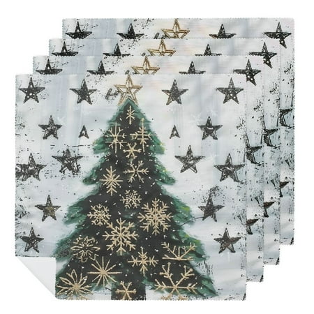 FACANNAP Buffalo Plaid Christmas Tree Guests Napkins Watercolor Disposable Paper Napkins Winter Disposable Hand Towels for Bathroom Christmas Decorative for Xmas Dinner Wedding Birthday Party 6 PCS