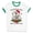 White/Kelly Green, variant on Santa Skeleton Dead Inside Ringer Tee Shirt Unisex Large White/Red