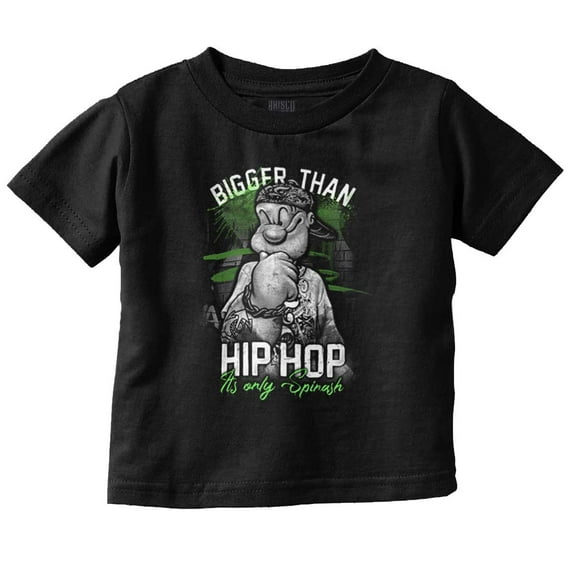 Urban Popeye Bigger Than Hip Hop Toddler Boy Girl T Shirt Infant Toddler Brisco Brands 6M
