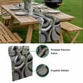 thumbnail image 5 of Sage Green Geometric Table Runner - 72 Inch Long, Kitchen Dining Table Runner Dresser Scarves, Grey Retro Abstract Striped Art Farmhouse Decor for Coffee Tables Wedding Party Banquet, 5 of 8