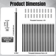 thumbnail image 2 of 20 Pack Matte Black M10 Threaded Extension Rod, 12 Inches Chandelier Hanging Rods for Pendant Light, Kitchen Island Lighting, Lamp Fixture Down-rods&Stems, Dining Room, Living Space (30cm), 2 of 8